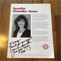 Autographed Jennifer Chandler Jones Publicity Ad