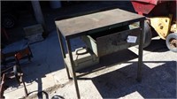 Metal workbench w/drawer 3'x2'