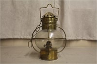 Vintage brass ship's Kerosene lamp, 8 X 12"H