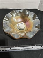 LARGE CARNIVAL GLASS BOWL