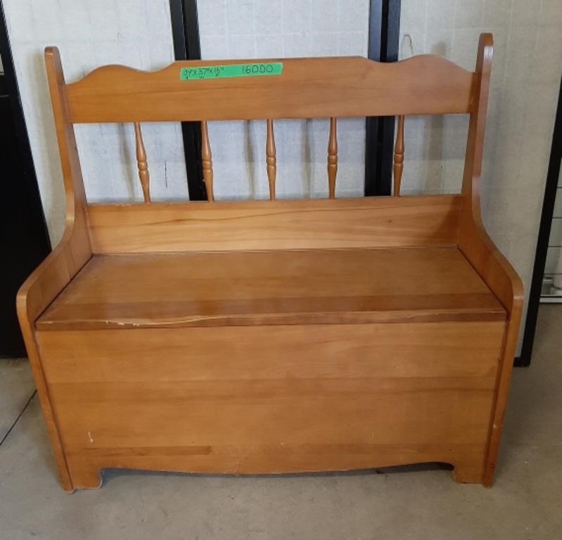 Wooden Bench with Storage