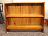Two shelf wood book case, nicks & scratches, 37.5