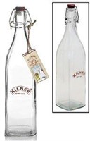 9ct Kilner Square Swing Top Glass Bottle 1L