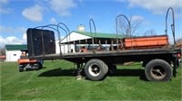 Flat bed trailer 24x8.5 on tandem tires 11R22.5