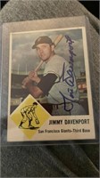 Jimmy Davenport signed autograph auto 1963 Fleer B