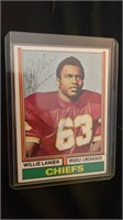 1974 Topps Football Card Kansas City Chiefs Willie