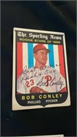 1959 Topps Bob Conley Autograph Signed Card Philad