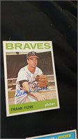 Frank Funk Autograph Signed 1964 Topps Milwaukee B