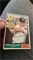 1961 Don Dillard Cleveland Indians Topps Autograph