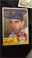 Craig Anderson signed autograph auto 1963 Topps Ba