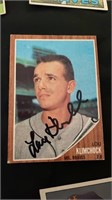 1962 Topps Lou Klimchock Card Autograph Signed