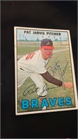 Pat Jarvis Topps 1967 Baseball Card Auto