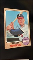 1968 TOPPS WOODY WOODWARD Autograph Card