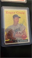 ROGER CRAIG Los Angeles Dodgers Signed Autographed