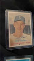 Don Elston 1957 Topps autograph Dodgers Brooklyn
