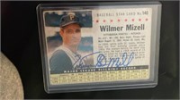 1962 POST CEREAL WILMER MIZELL AUTOGRAPHED VINTAGE