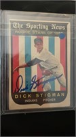 Dick Stigman Cleveland Indians RC Signed 1959 Topp