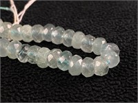 String of Aquamarine Faceted Beads