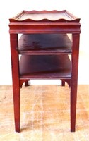 Vintage rectangle 2 tier end table, see photos