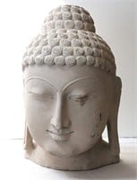 Limestone Buddha Head Statue