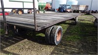 24'x9' Flat rack wagon w/wood deck