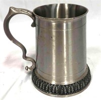 Pewter Pint Tankard With Thistle Handle