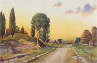 Gianicolo Facciola Watercolor Landscape