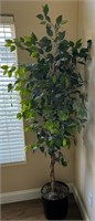 11 - FAUX TREE IN PLANTER M77"T
