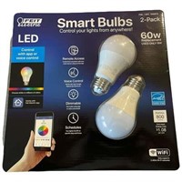 FEIT 2Pk WIFI LED Bulbs 60W, App Control