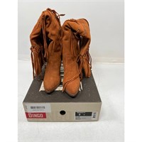 Dingo Women's Tall Suede Boots with Fringe Size 9M