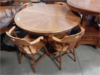 Circular, Crafted, Wooden, extendable Dining Table