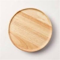 1 LOT 1-WOODEN LAZY SUSAN TURNABLE ORGANIZER