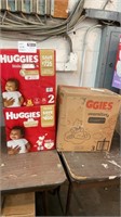 1 LOT 1-HUGGIES DIAPERS SIZE  ‘’3’’ 132 CT./