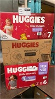 1 LOT 1-HUGGIES DIAPERS  SIZE ‘’6’’ 108CT./