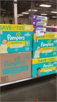 1 LOT 2-PAMPERS SWADDLERS DIAPERS NB. 174 CT./