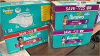 1 LOT 1-PAMPERS DIAPERS CRUISERS SIZE ‘’5’’ 144