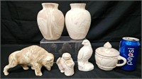 Mt St Helen's Ashware Pottery, Vases, Figurines