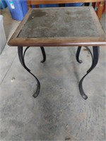 Metal & Wood End Table