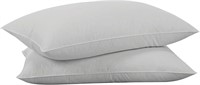Goose Feathers Down Pillows - Standard Size Grey