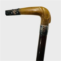 Antique Cattle Horn england Walking Stick Cane