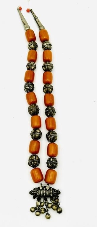 Ethnic Bedouin silver Bakelite amber yemen jewis