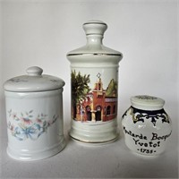 Porcelain Decanter & Jars