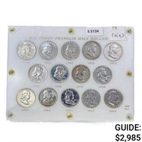 1950-1963 Franklin Half Dollar Set (14 Coins)