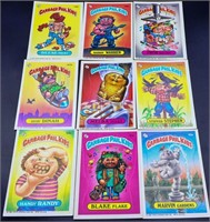 Lot of 9 vintage Garbage Pail Kids trading cards