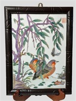 CHINESE PORCELAIN WALL PLAQUE painted