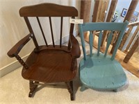 Child's Rocker with Plank Seat Chair