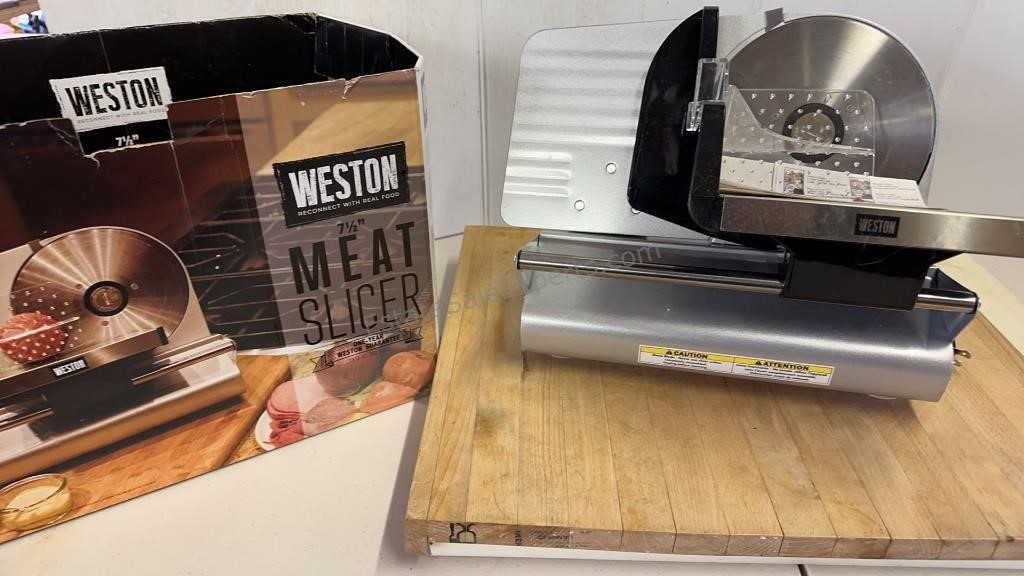 NEW WESTON MEAT SLICER 7-1/2” With Pair of