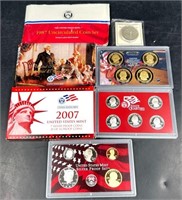Coins Lot - 2007 Silver Proof, 1987 $1 Proofs, $10