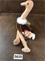 Ty Beanie Baby Stretch the Ostrich as pictured