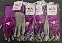 Women's Size 9 Gardening Gloves - 4 Pairs